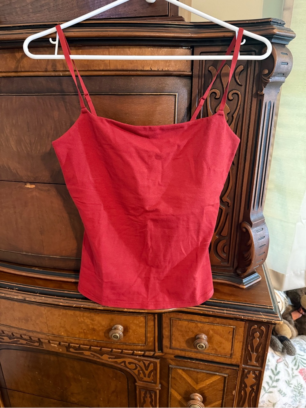 NWT SKIMS Red Slim Spaghetti Strap Camisole